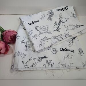 Robert Kaufman Celebrate Seus. Dr. Seuss Black and White Character Fabric.